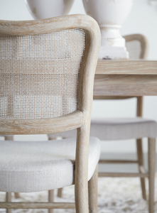 Cela Counter Stool - Bisque, Natural Gray Oak, Cane