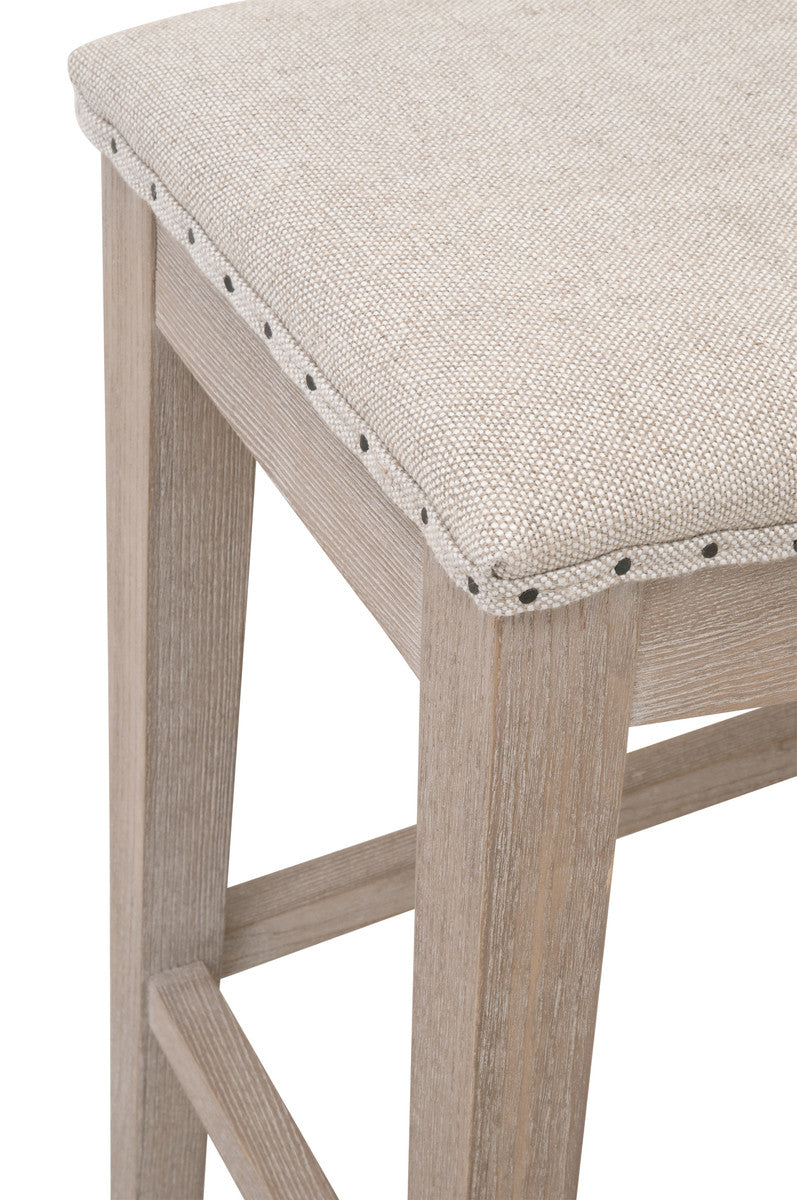 Harper Counter Stool - Performance Bisque French Linen, Natural Gray Ash