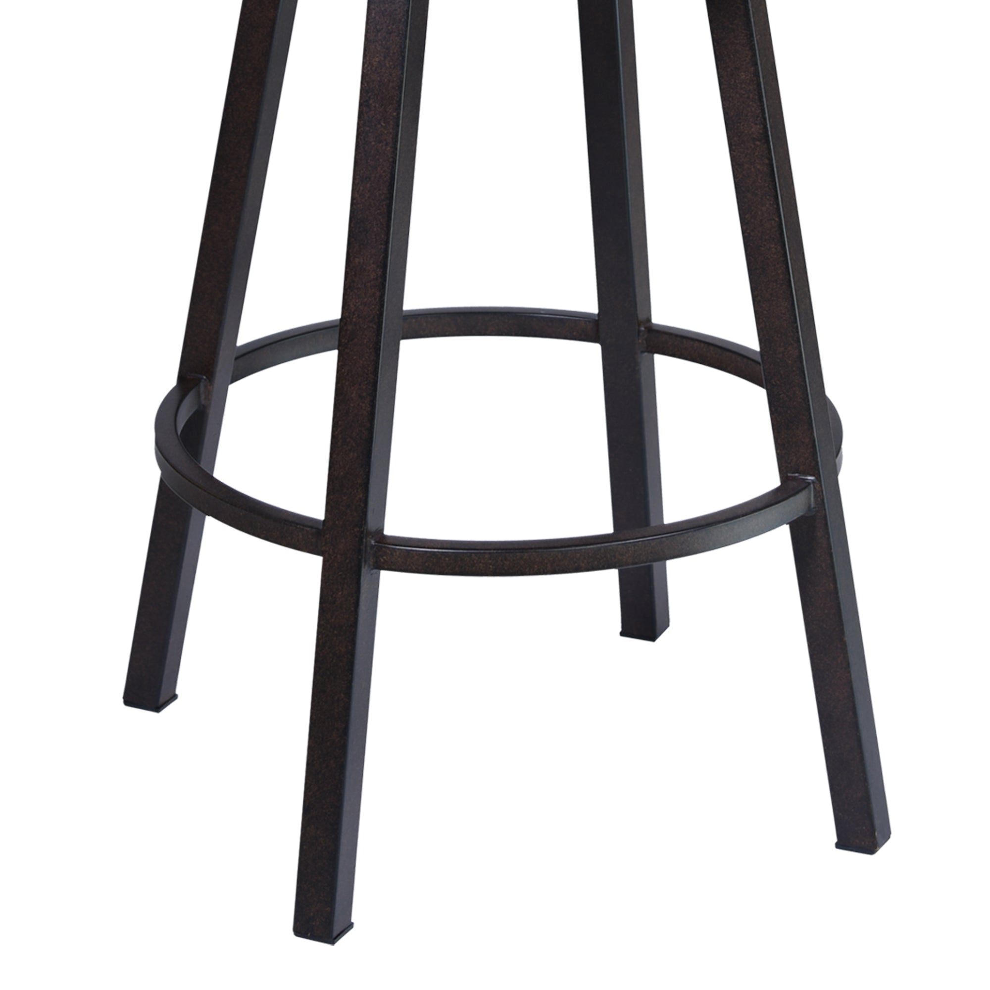 Madrid Counter Stool or Barstool in Auburn Bay finish with Brown PU upholstery