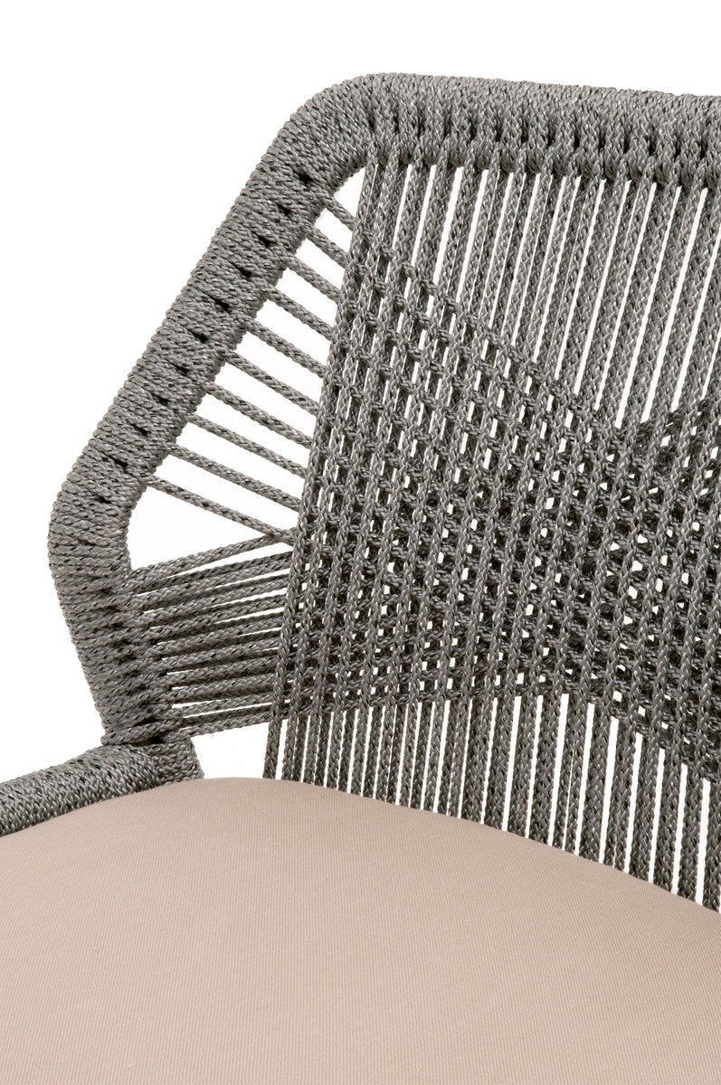 Loom Dining Chair - Platinum Rope, Light Gray, Natural Gray Mahogany