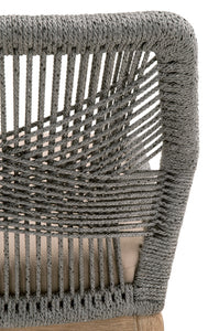 Loom Dining Chair - Platinum Rope, Light Gray, Natural Gray Mahogany