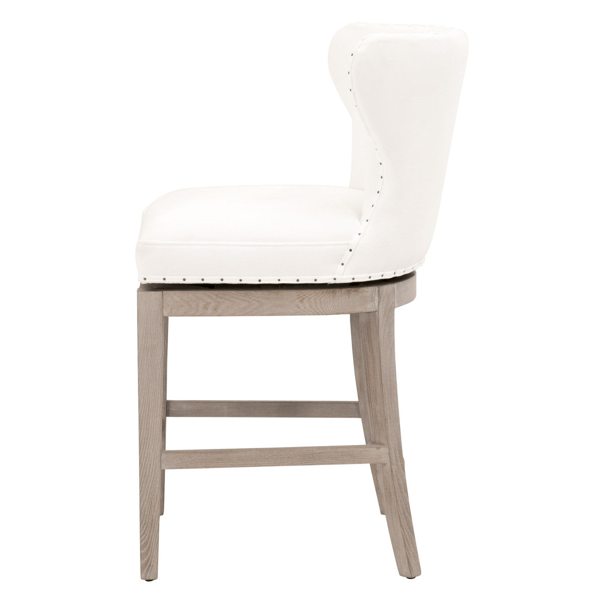 Milton Swivel Counter Stool in LiveSmart Peyton-Pearl, Natural Gray Ash