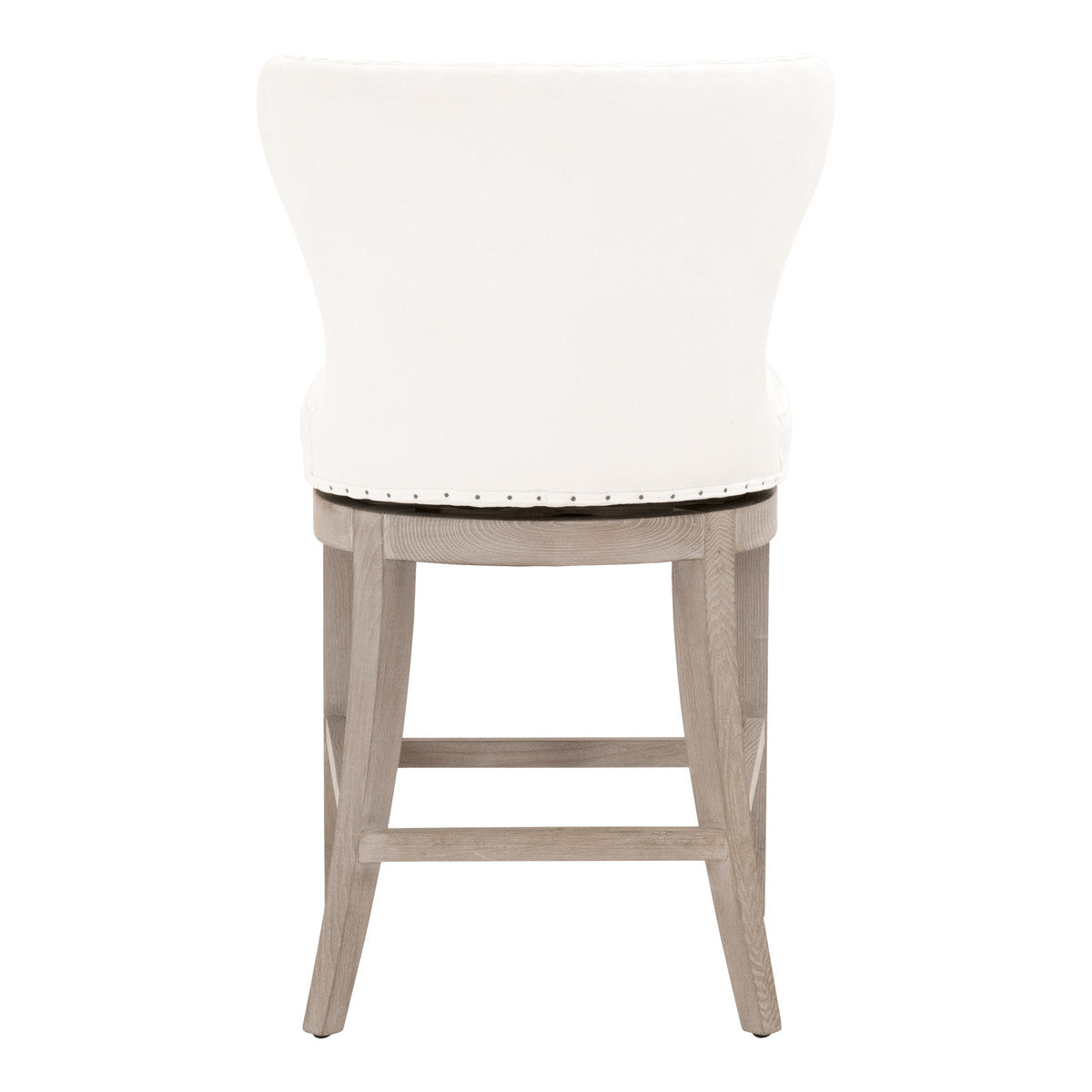 Milton Swivel Counter Stool in LiveSmart Peyton-Pearl, Natural Gray Ash