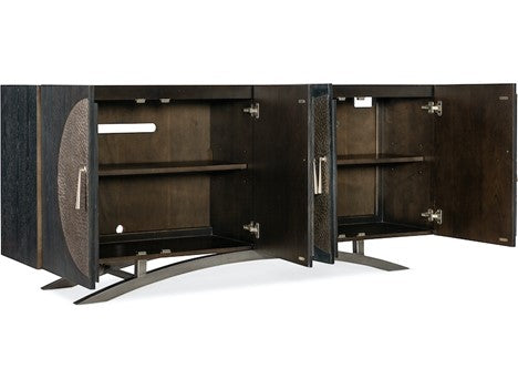 Hooker Furniture Melange Nolita 4 Door Black Entertainment Console