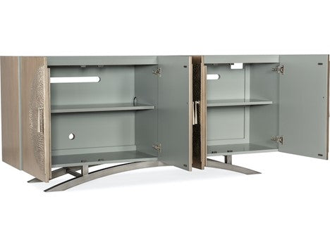 Hooker Furniture Melange Nolita 4 Door Champagne Entertainment Console