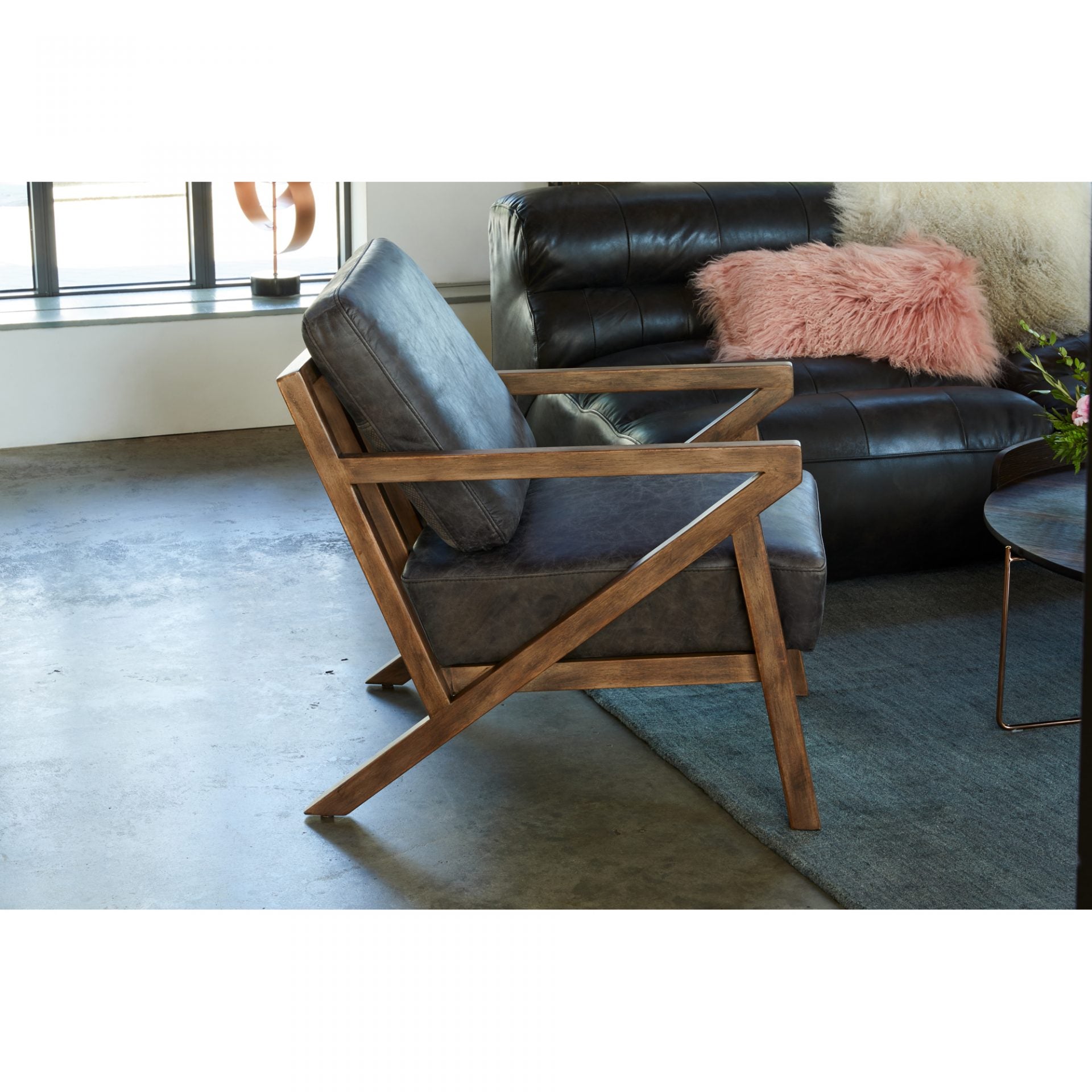 Drexel Arm Chair in Nimbus Black Leather