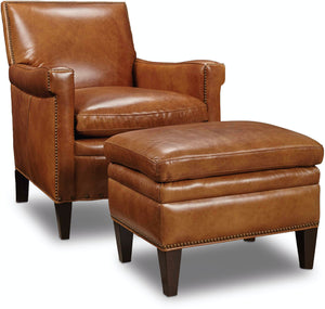 Hooker Furniture Jilian Club Chair in Hunnington Morrison Leather