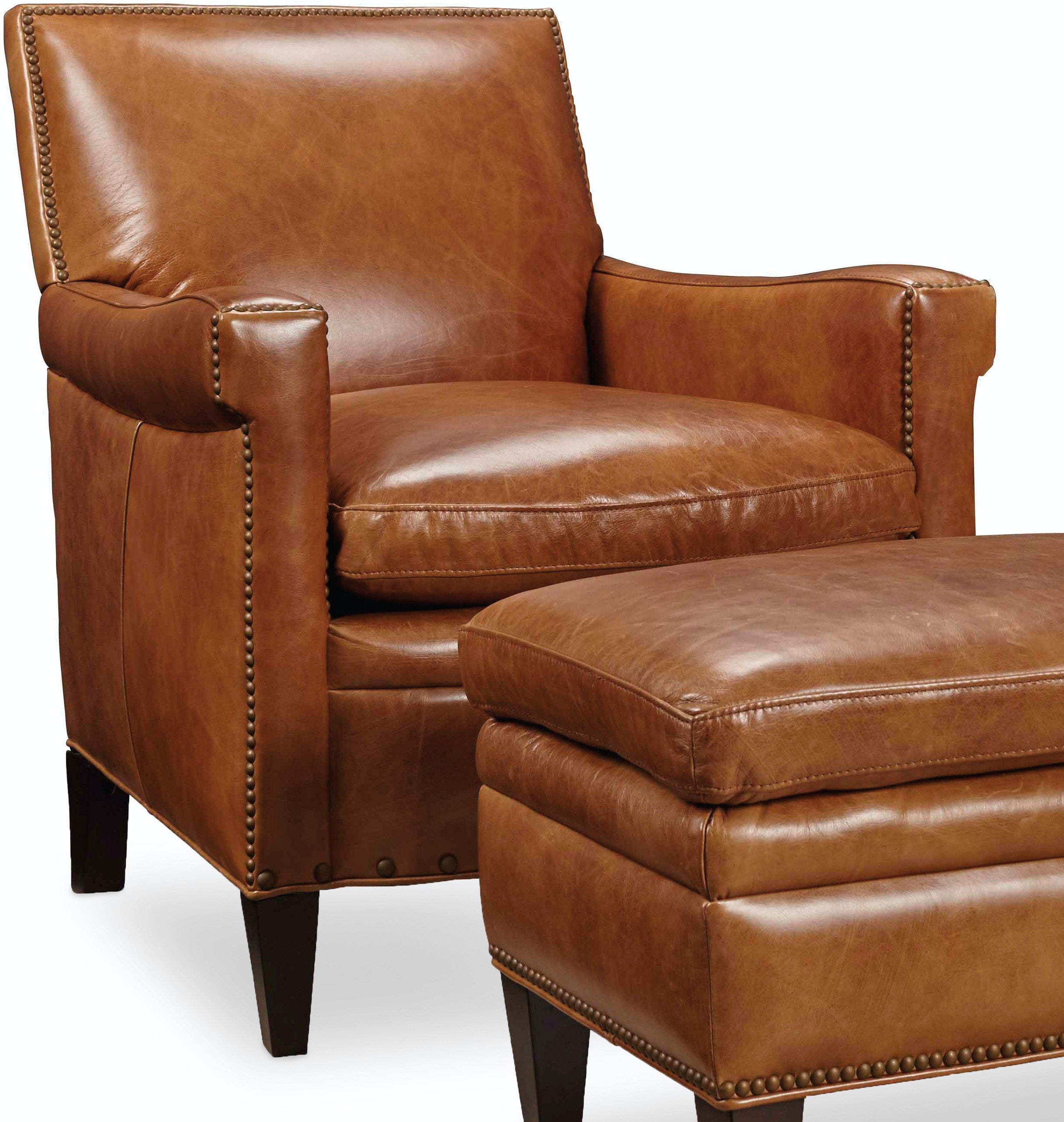 Hooker Furniture Jilian Club Chair in Hunnington Morrison Leather