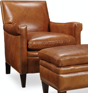 Hooker Furniture Jilian Club Chair in Hunnington Morrison Leather