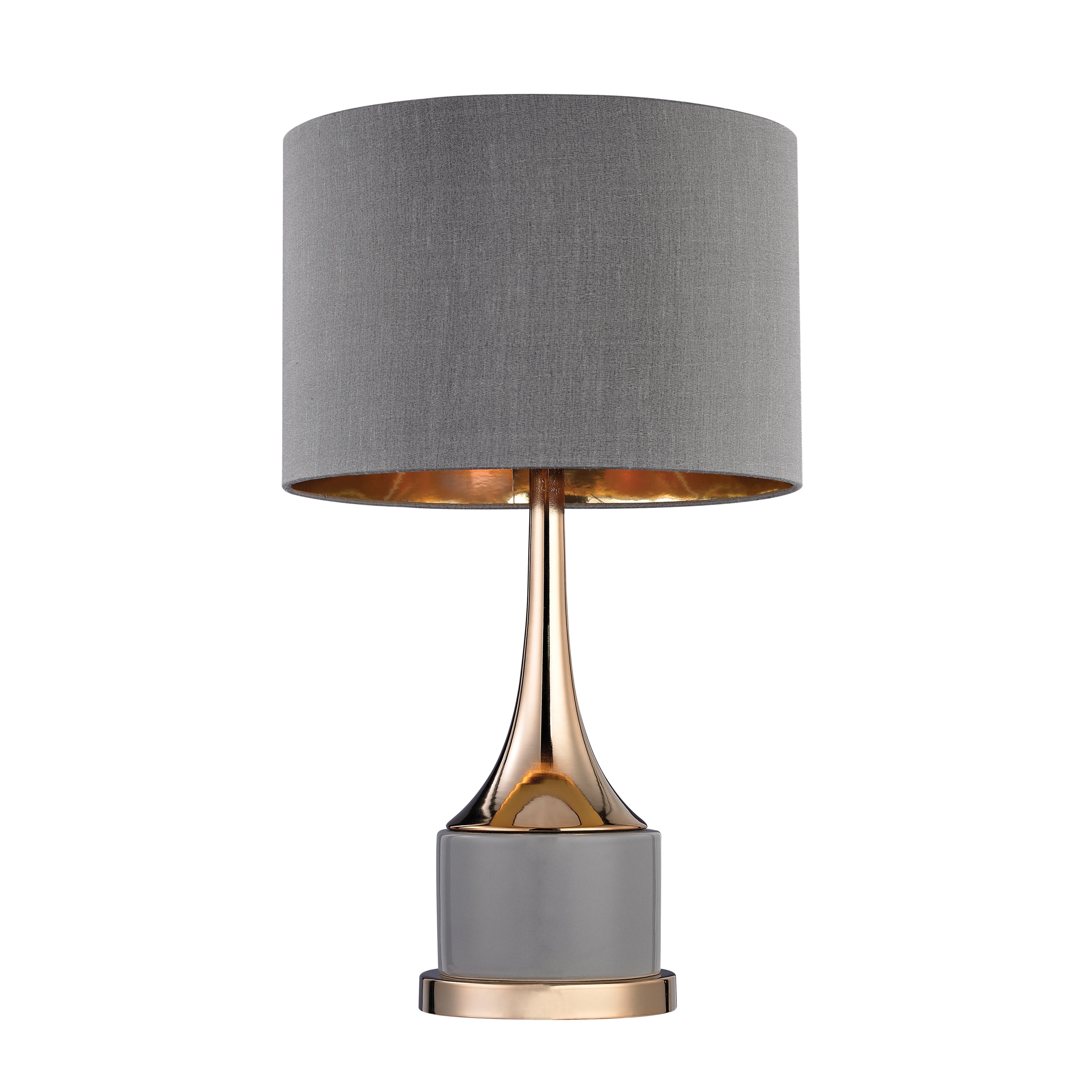 Cone Neck 18.5'' High 1-Light Table Lamp - Gray