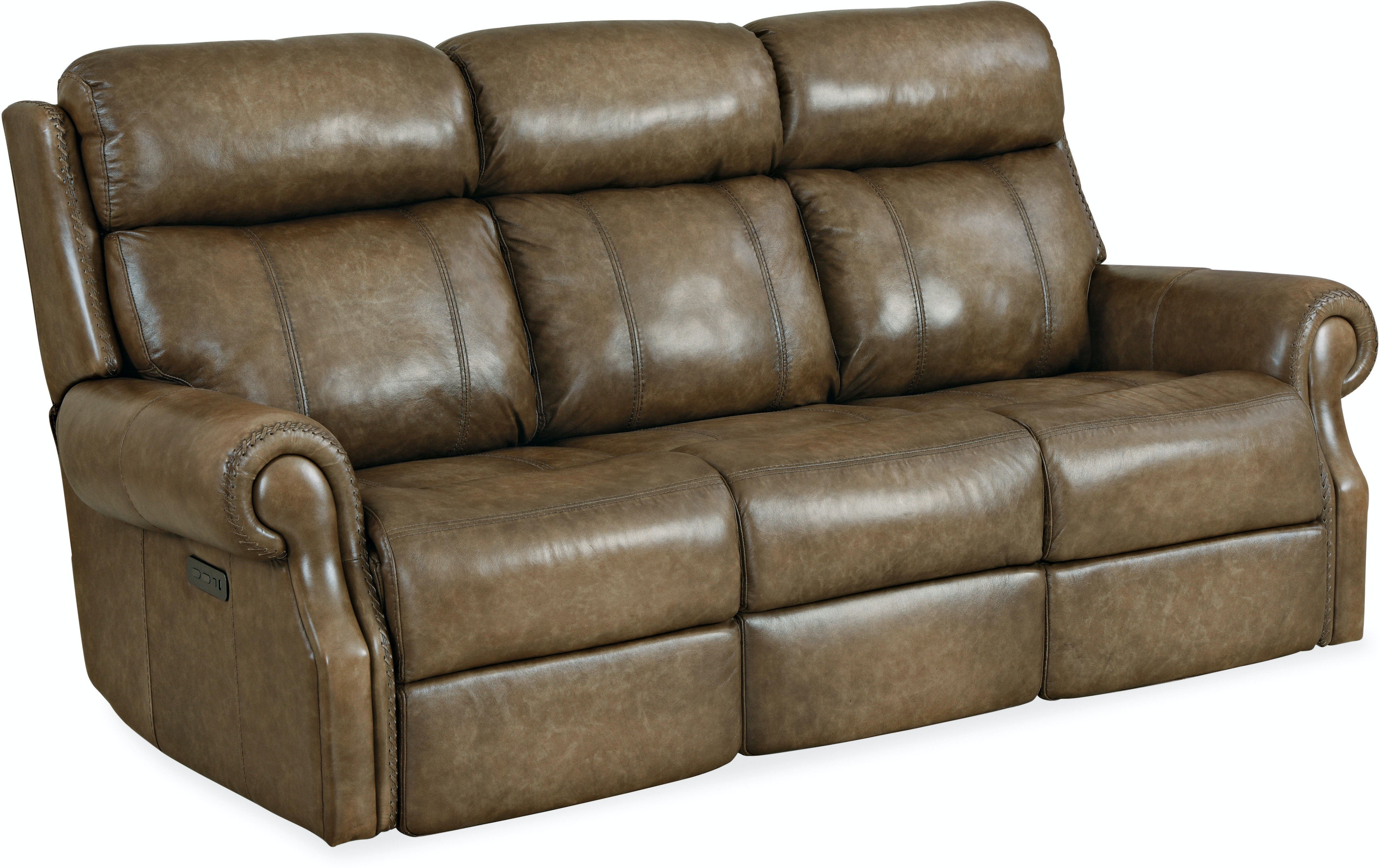 Hooker Furniture Living Room Brooks PWR Sofa w/PWR Headrest